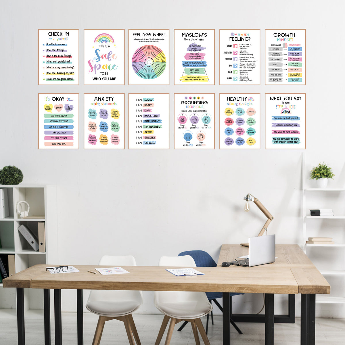 12 Mental Health Posters Office Consulting Room Counselor Education Products