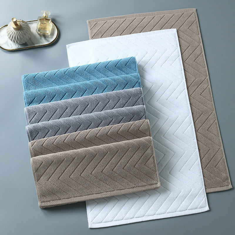 White Beauty Salon Floor Towel Flat Woven Hotel Floor Mat