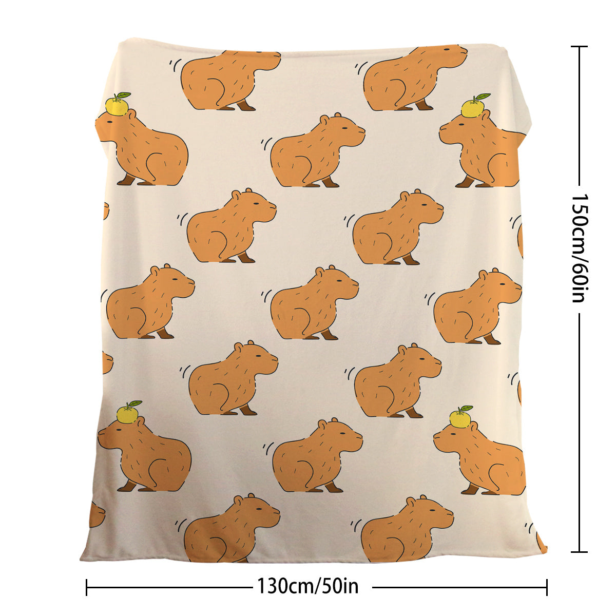 Capybara Blanket, Soft Flannel Throw For Kids Boys Girls, Cute Animal Plush Gift For Birthday, Cozy Kawaii Stuff Decor For Room Couch Sofa