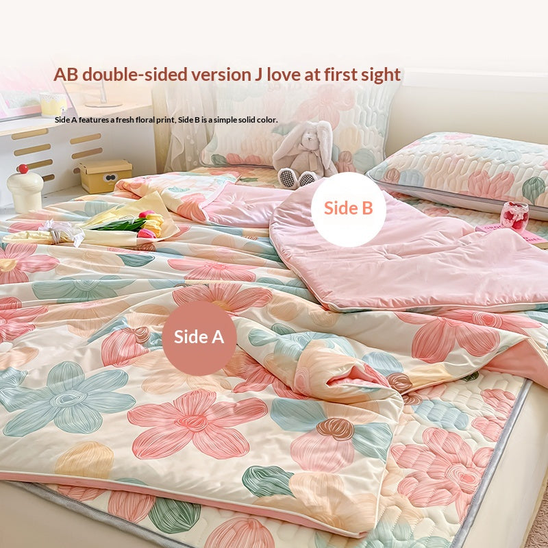 Fresh And Airy Cooling Ice-silk Summer Quilt Air-conditioning