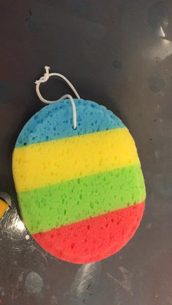 Oval Colorful Bath Sponge