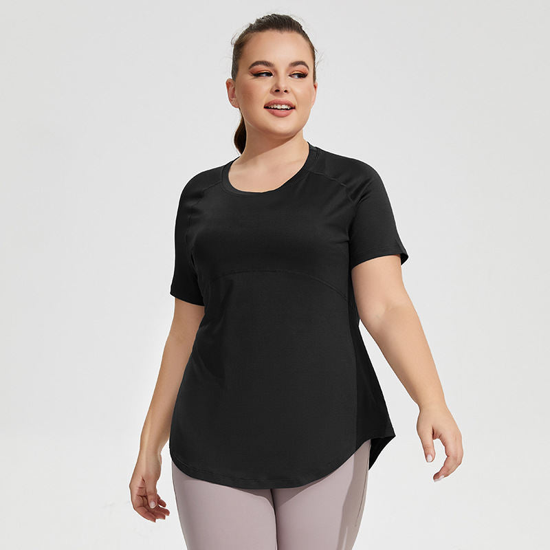 Large Size Long Thigh-length Thin Yoga Wear Mesh Beautiful Back Tank-top