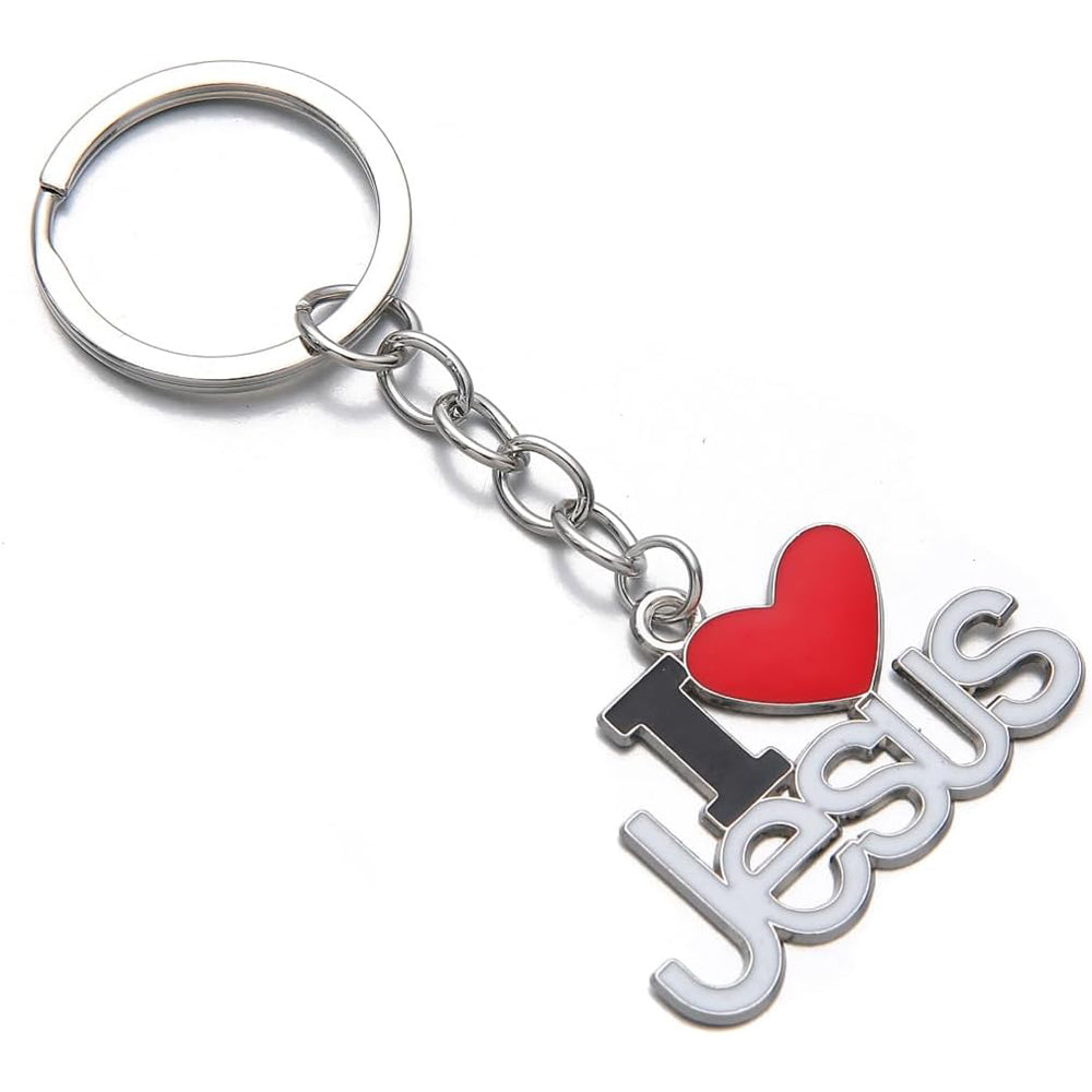 2pcs Jesus Pendants Keyrings Keychains Religious Door Car Key Holders Jesus Key Rings Religious Favors For Christians Easter Prayer Gifts
