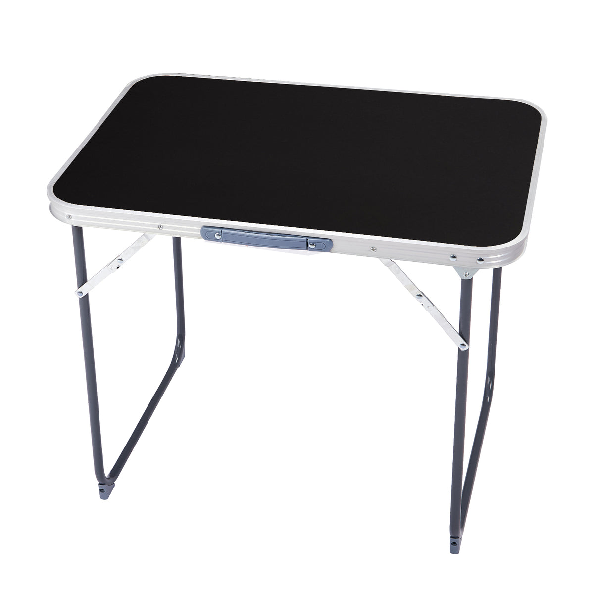 2.3ft Portable Aluminum Folding Camping Table, Indoor Outdoor Lightweight Foldable Picnic Desk, 70-50cm Heavy Duty Small Fold Up Table