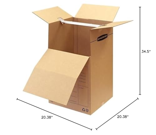 Bankers Box Short Wardrobe Box 3 Pack, 20-in x 20-in x 34-in (7710902)