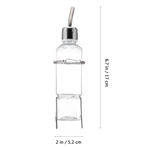 balacoo 2 Pcs 180ml Guinea Pig Water Bottle: Plastic Automatic Rabbit Water Feeder Hanging Fountains No-drip Pet Drinking ...