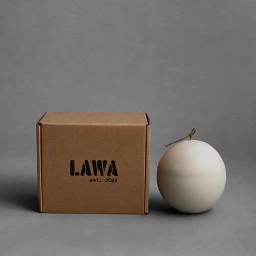 LAWA Imperfect Sphere Candle - Beautiful Handmade Pillar Scented Soy Wax Elegant Aesthetic Candle Housewarming Gift Home R...