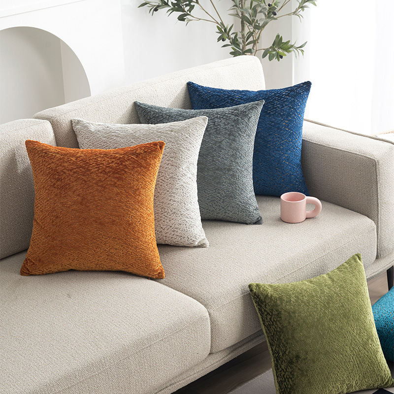 Light Luxury Cut Pile Simple Home Living Room Sofa Pillowcase