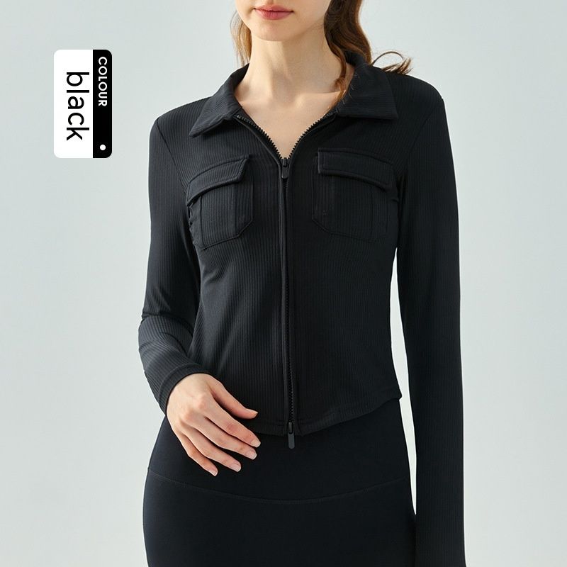 Women's Fashion Simple Lapel Workwear Yoga Jacket