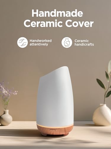 InnoGear 150ml Ceramic Oil Diffuser, Handcrafted Stone Essential Oil Diffuser Aromatherapy Diffusers Ultrasonic Cool Mist ...