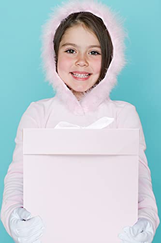 Elephant-package 8.7" Medium Birthday Gift Boxes with Lid and Ribbon, Square Gift Boxes - 4 Pcs (White), Bridal Showers, W...