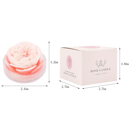 Naimo 3 Pack Flower Candles Soy Wax Scented Candle Aromatherapy Home Decor Wedding Birthday Anniversary Decorative Candle ...