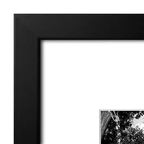 Americanflat 11x14 Picture Frame with Shatter-Resistant Glass - Use as 5x7 Frame with Mat or Display 11x14 Photo Without M...