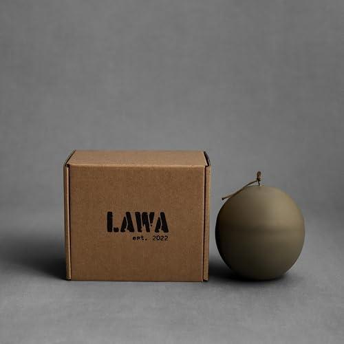 LAWA Imperfect Sphere Candle - Beautiful Handmade Pillar Scented Soy Wax Elegant Aesthetic Candle Housewarming Gift Home R...