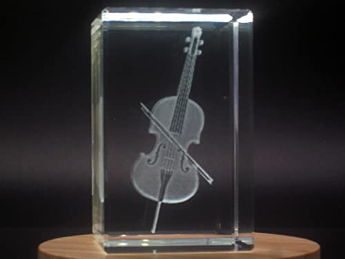 Music Instrument 3D Engraved Crystal 3D Engraved Crystal Keepsake/Gift/Decor/Collectible/Souvenir (Large)