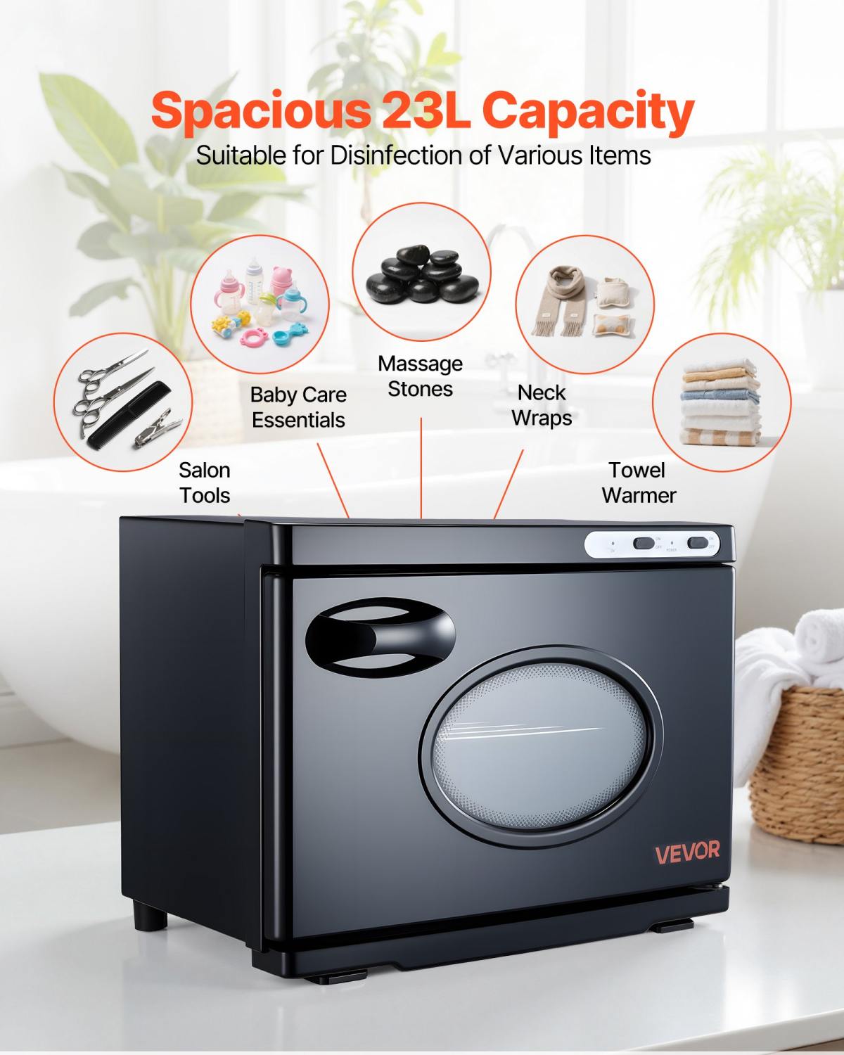 Hot Towel Warmer, 5 Gal Large Towel Warmer Cabinet With See Through Window, Clip & Stainless Steel Racks, Holds Up 36 Towels, All-Round Heating Cabinet For Spa, Barber, Manicures, Massage, Salon