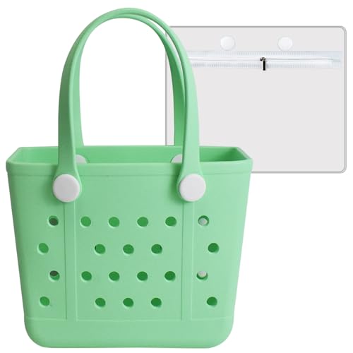 Uwyriwooq Rubber Beach Bag, Original Small Beach Tote Bag for Women, EVA Beach Bag Waterproof Sandproof
