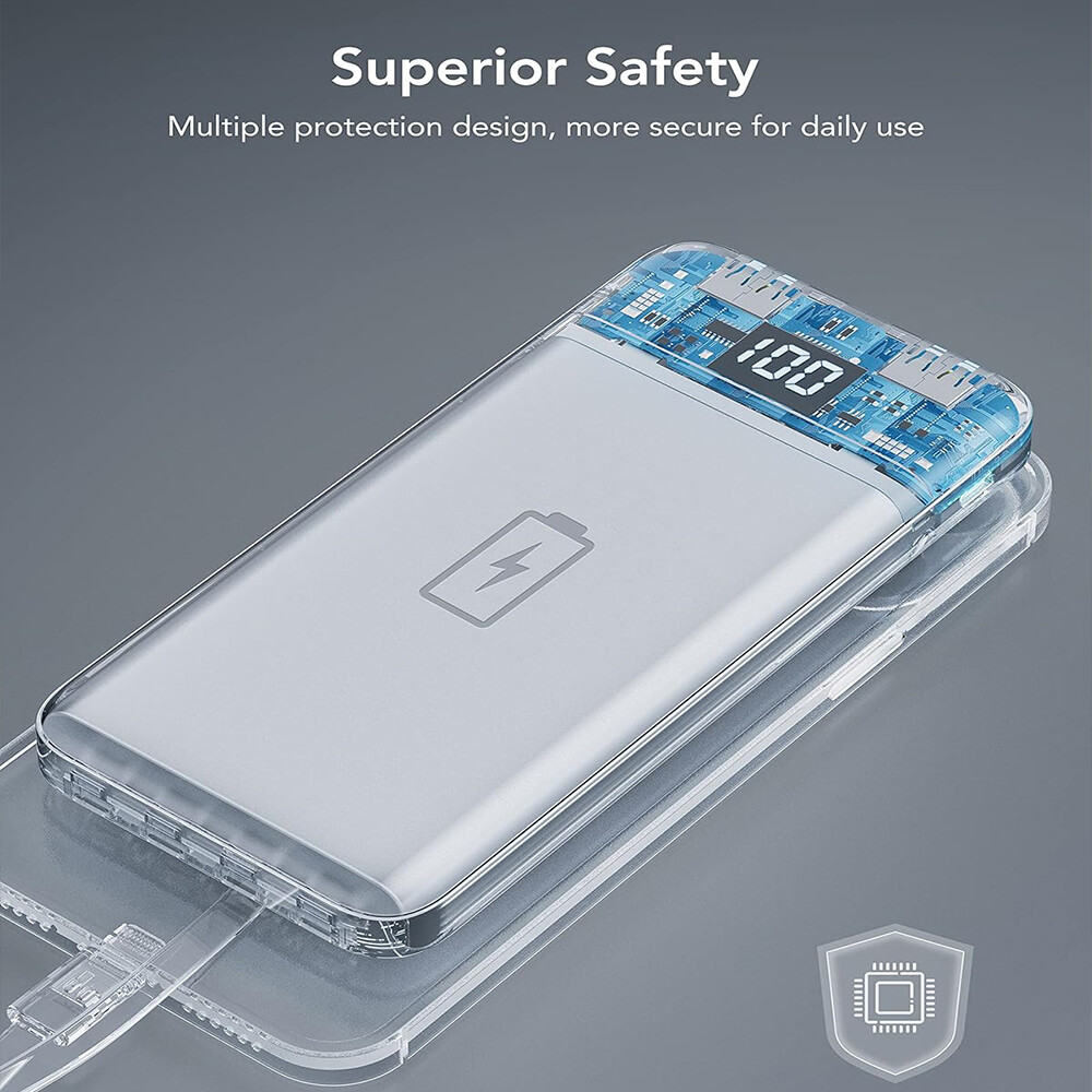 Power Bank Pack 30000mAh Fast Charger 4 USB External Battery For Mobile Phone