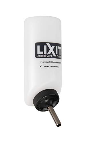 Lixit Wide Mouth BPA-Free Cage Water Bottles for Rabbits, Ferrets, Guinea Pigs, Rats, Chinchillas, Hamsters, Mice, Hedgeho...