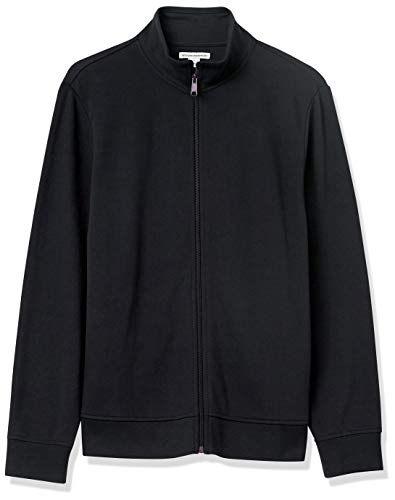Amazon Essentials Men's Full Zip Mock Neck French Terry Sweatshirt, Lightweight