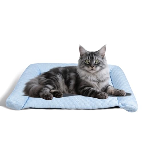 Petmarket Cooling Mat - Thicken Portable & Foldable Mat for Small Cats/Kitten, Non-Slip & Machine Washable, Ideal for Carr...