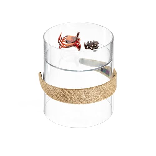 iDesign Hair Accessories Organizer Canister, The Clarity Collection – 6" x 6" x 7", Clear