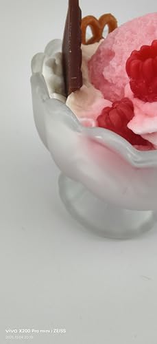 Generic Ice Cream Aromatherapy Candles, Glass Goblet, Decorative Dessert Shape, Fruits Fragrance, Birthday Festival Gift (...