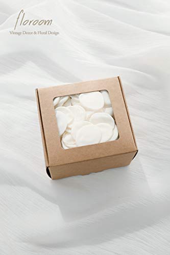 Floroom 300pcs Rose Petals Ivory Faux Silk Flower Petals for Wedding Flower Girl Basket White Aisle Scatter Dinner Table C...