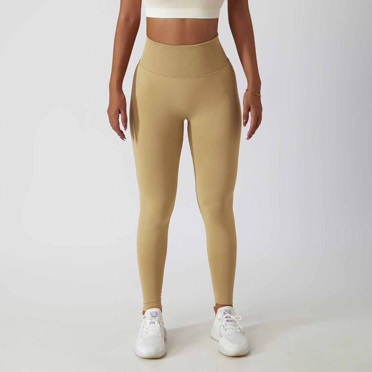 Outdoor Running Hip Raise Yoga Pants Women's Seamless Knitted Tight High Waist Breathable Sports Yoga Pants Yoga Pants