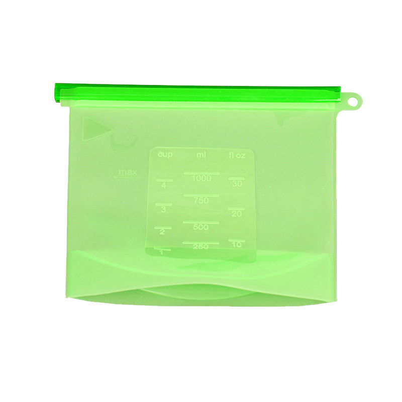 Silicone Fresh-Keeping Bags Food-Grade Sealed Bags Household Container Kitchen Food Storage Bags