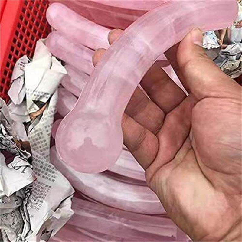 1pc Natural Anti Age Tool Rose Quartz Stone Massage Wands St