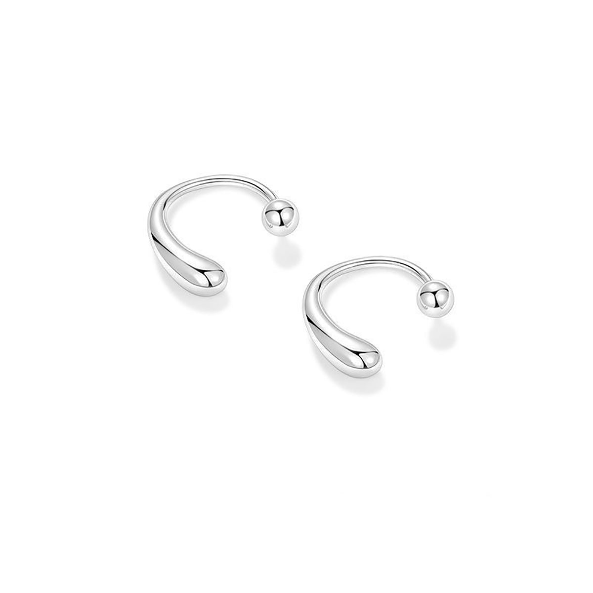 1 Pair 999 Sterling Silver Eggplant Screw-back Stud Earrings, Cute Minimalist Style, For Daily Wear & Casual Office