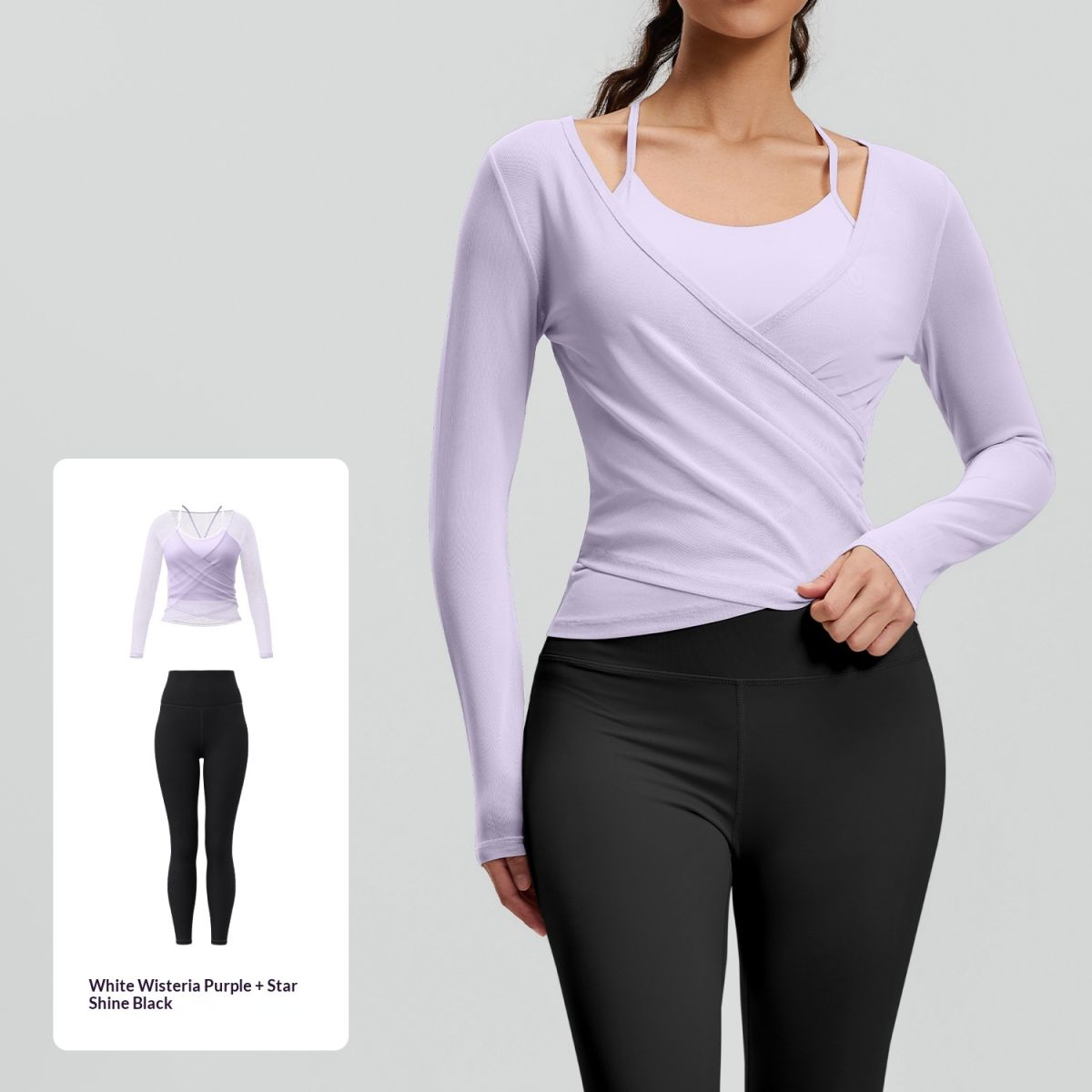 Mesh Breathable Sports High-Waisted Butt-Lifting Yoga Set For Women