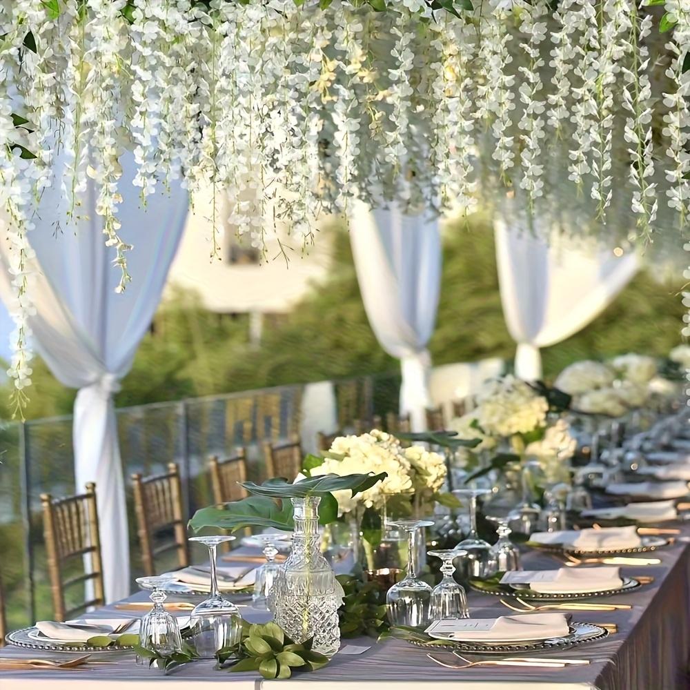 Ten-piece Set Of Simulated Wisteria Hanging Flowers, High-realistic Silk Wisteria Vines, Fake Flower Strings, Wedding Home Wall Ceiling Party Decoration