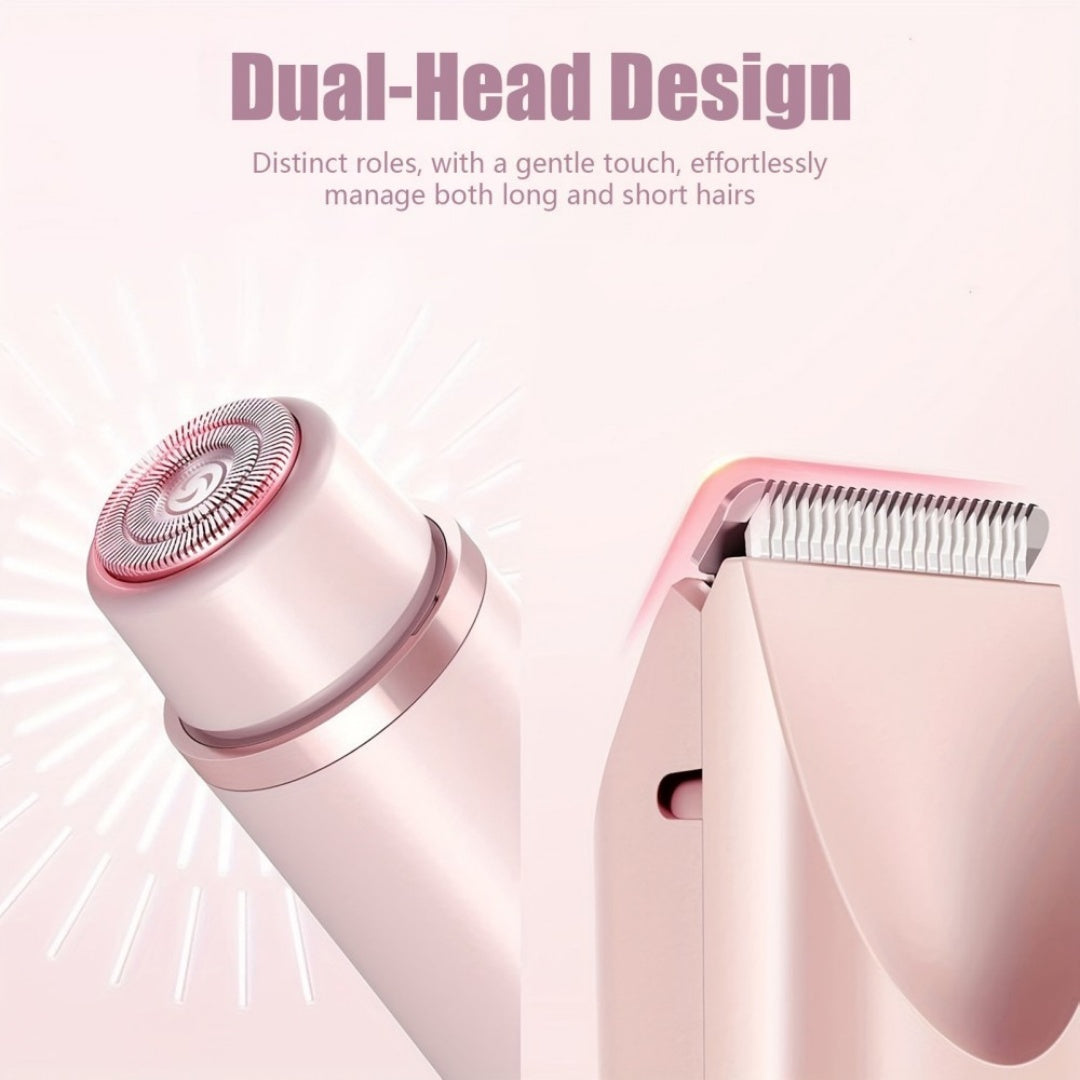 Dual Head Shaver Women&Man Electric Bikini Trimmer Wet & Dry Use Hair Removal