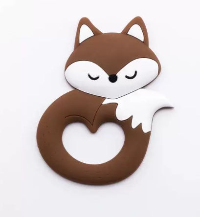 Baby Teether, Food-grade Silicone Teether, Cartoon Animal Du