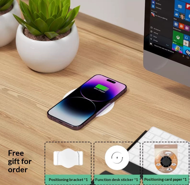Universal Long-Range Wireless Under-Desk Hidden Charging Dock
