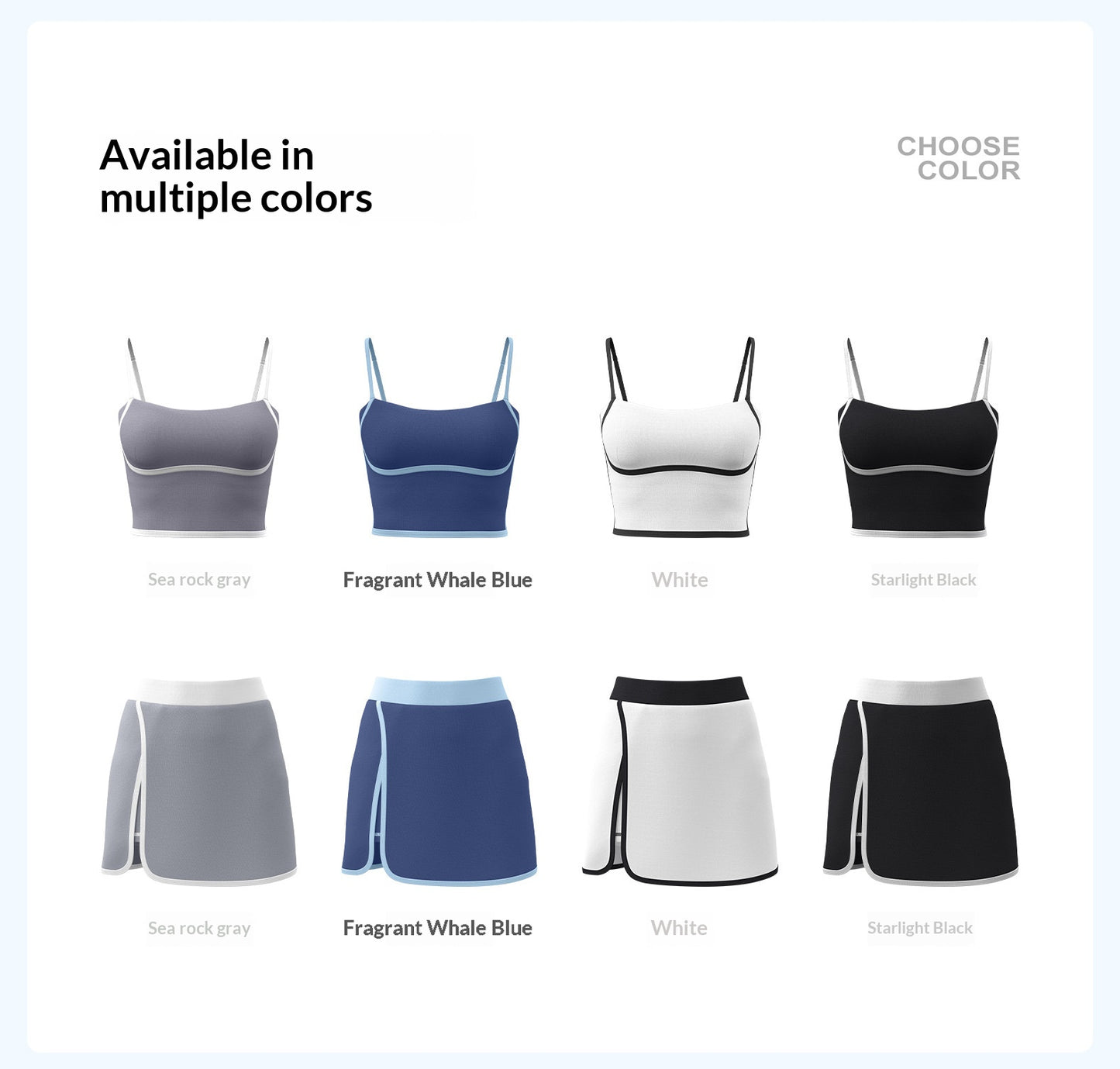 Summer Linear Sports Outfit, Anti-Chafing Activewear For Outdoor Running, Fitness And Yoga
