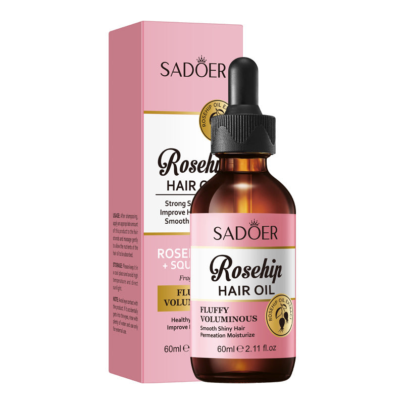 SADOER Hair Oil Rosehip Oil For Voluminous Lustrous Hair
