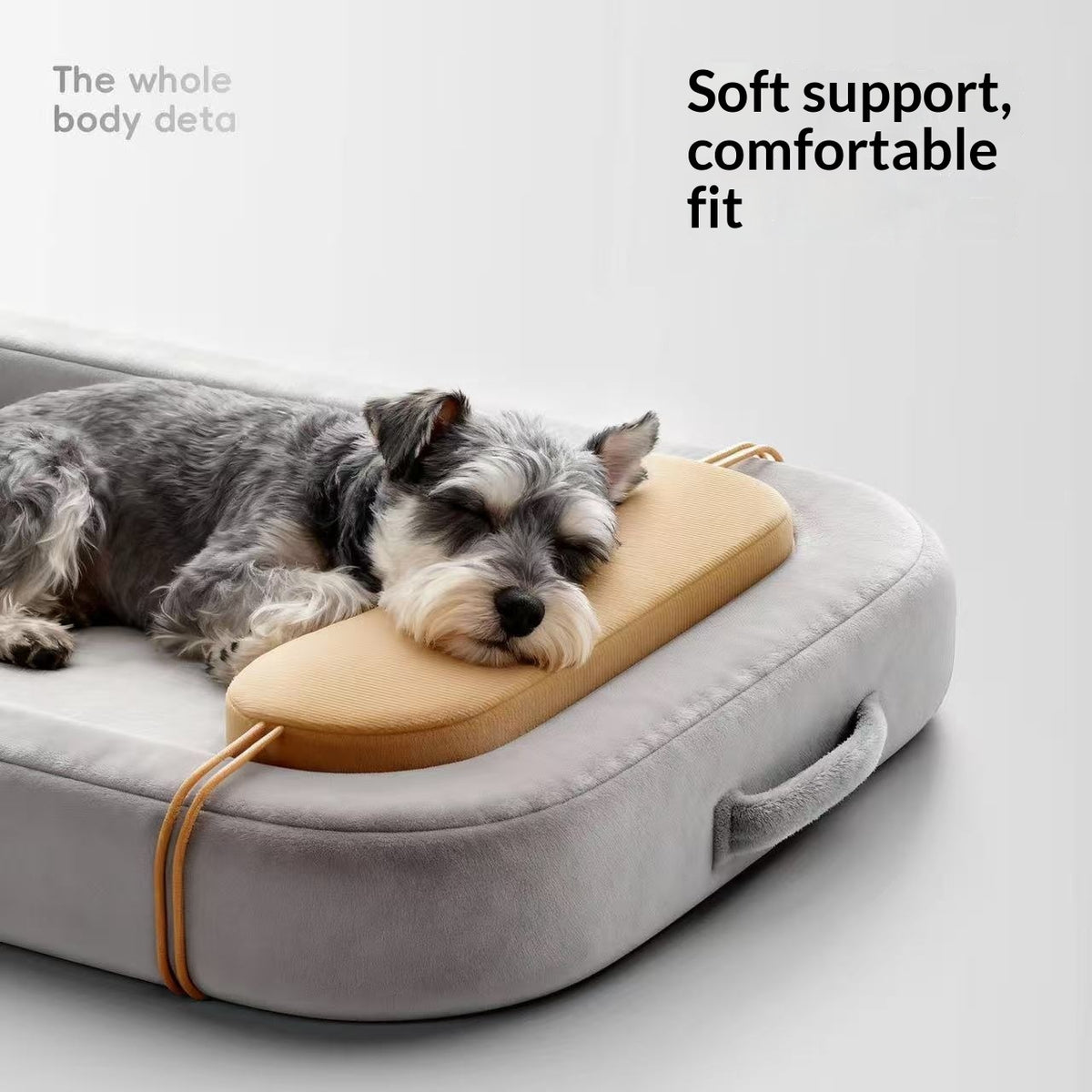 Summer Pet Bed With Pillow Cooling Ice Silk for Cats Small Dogs Zero Pressure Back Support for Arthritic Pets