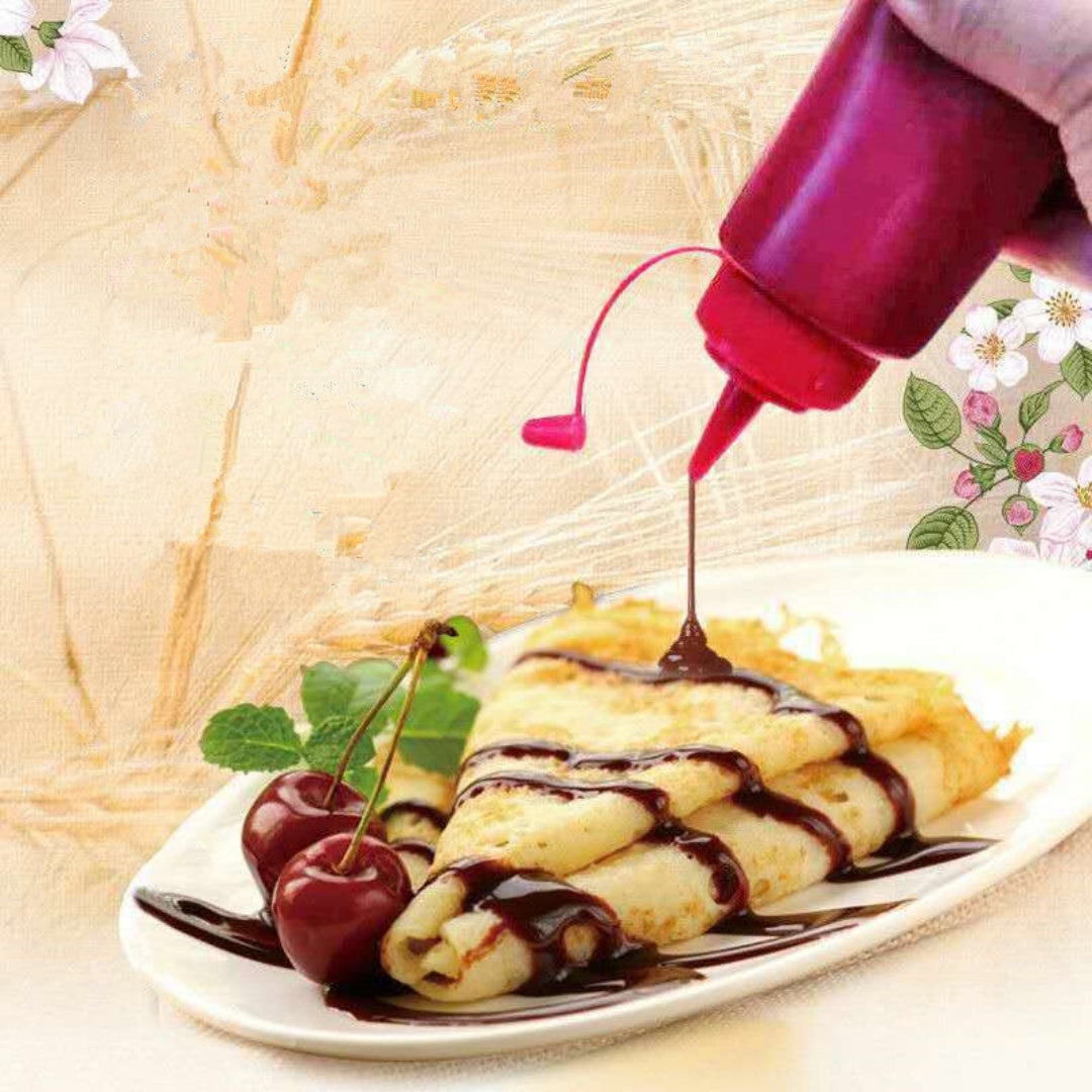 8 Pack Plastic Squeeze Sauce Bottles Kitchen Condiment Dispenser 500ml