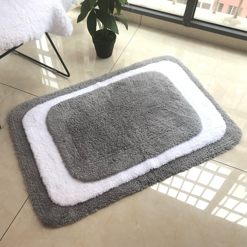 Five-star Hotel Bathroom Long-pile Rug Thick Cotton Bath Mat