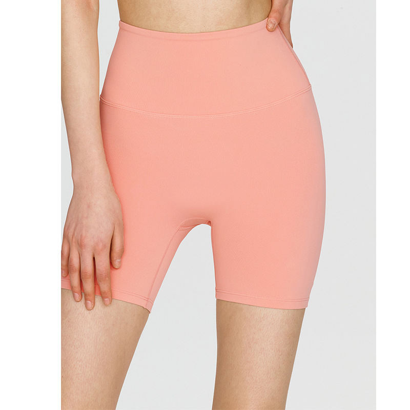 Hip Lifting Peach Yoga Four-point Short High Waist Basic Sports Running Cycling Pants Brushed Nude Feel