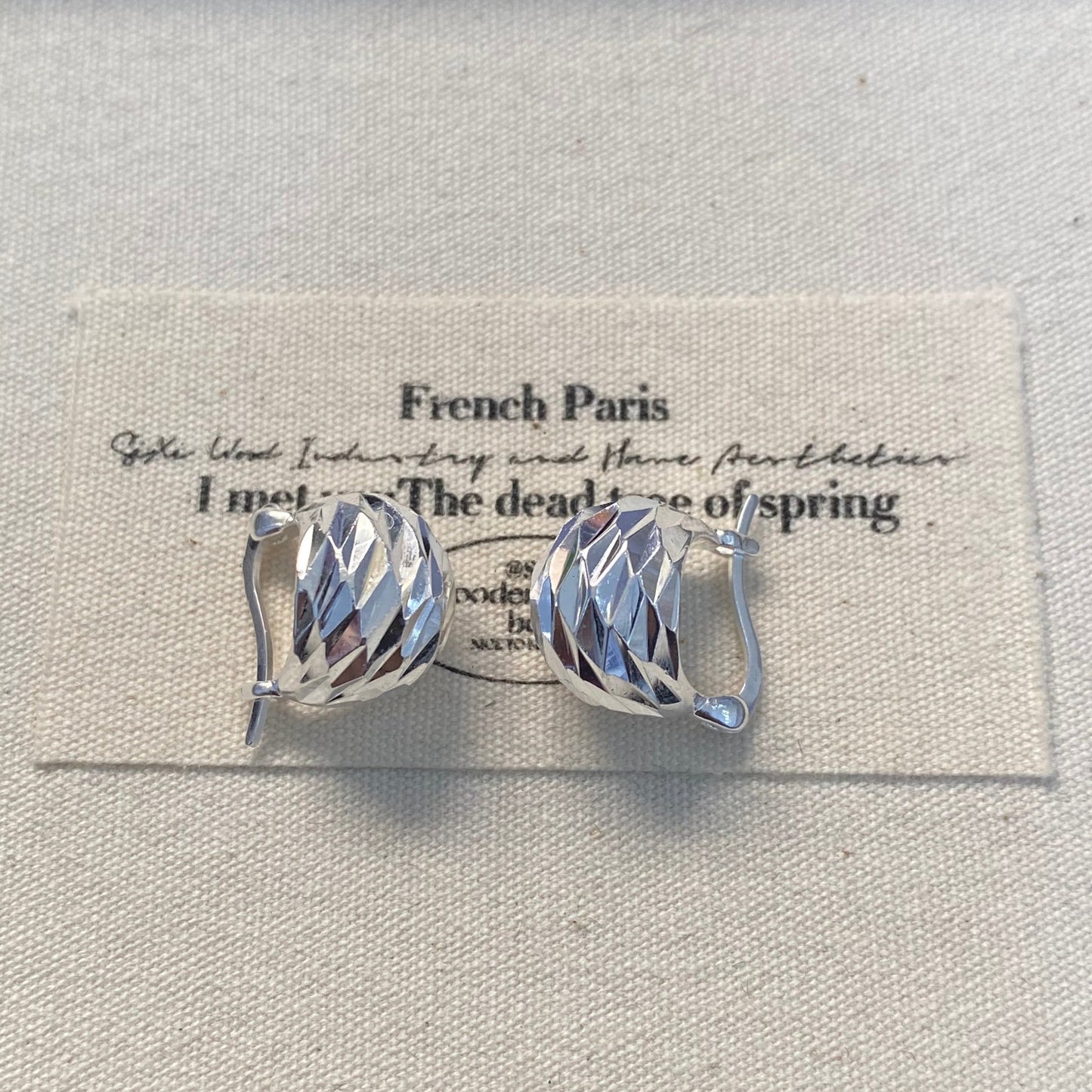 1 Pair 999 Sterling Silver Faceted Cut Hoop Earrings, Minimalist & Elegant, Perfect For Daily, Dating & Business, Ideal Valentine's Gift
