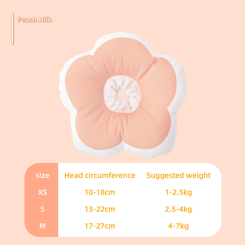 Cat Flower Cotton Neck Pet Collar Adjustable Anti-Bite Surgery Cute Solar Flower Neck Cone Beauty Head Cover
