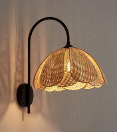 Boutique Inn Tea Room Restaurant Corridor Bamboo Art Woven Wall Lamp