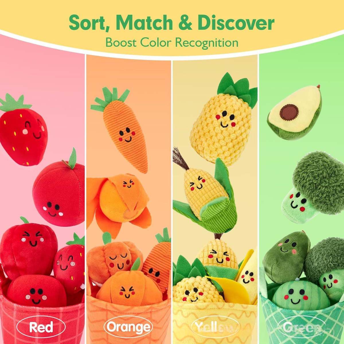 Cross-border Montessori Sensory Fruit And Vegetable Toys