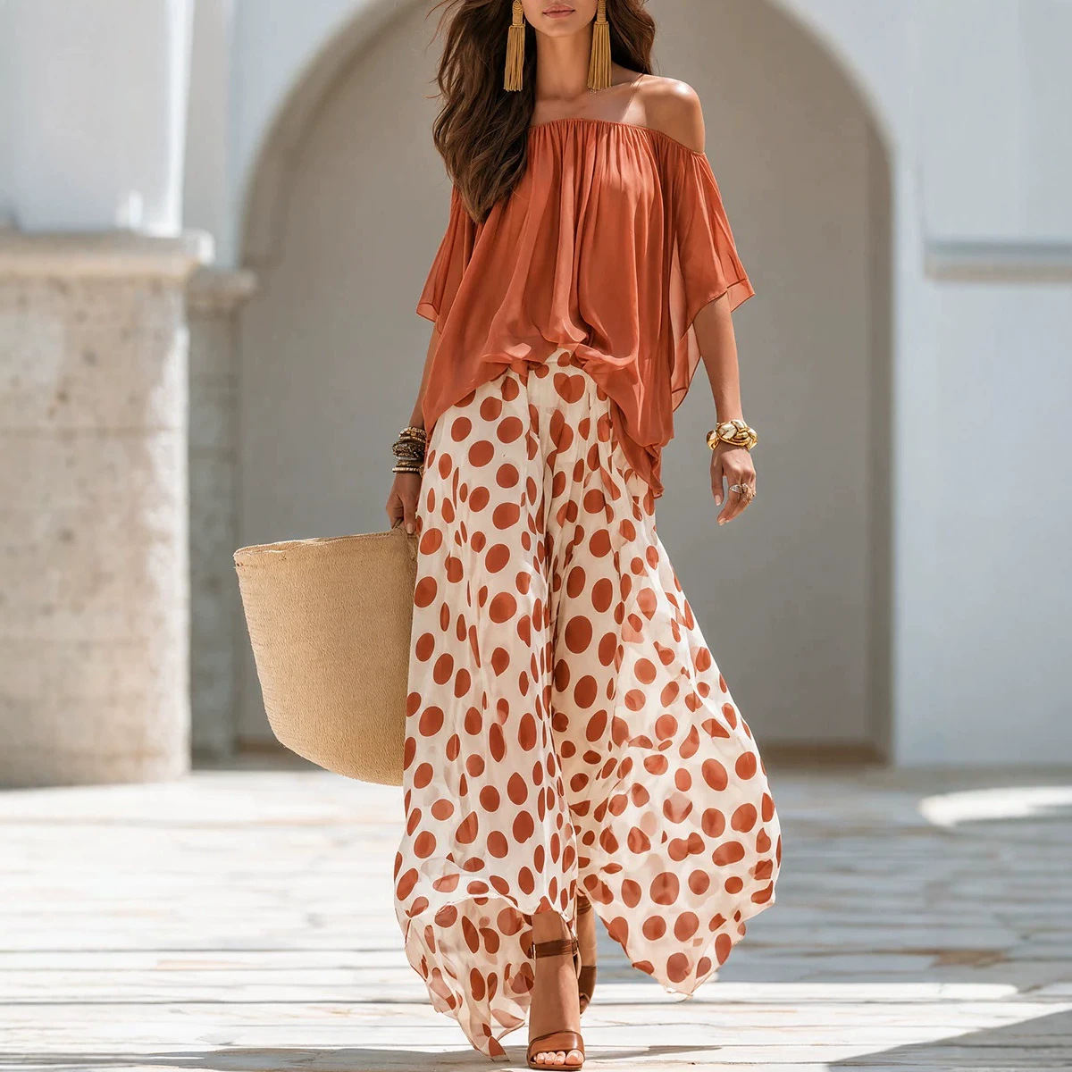 Womens Casual Fashion Two-Piece Set Skirt And T-Shirt