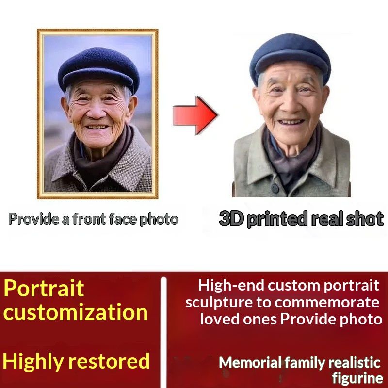 Half-body Portrait 3D Printed Decorations For Ornaments