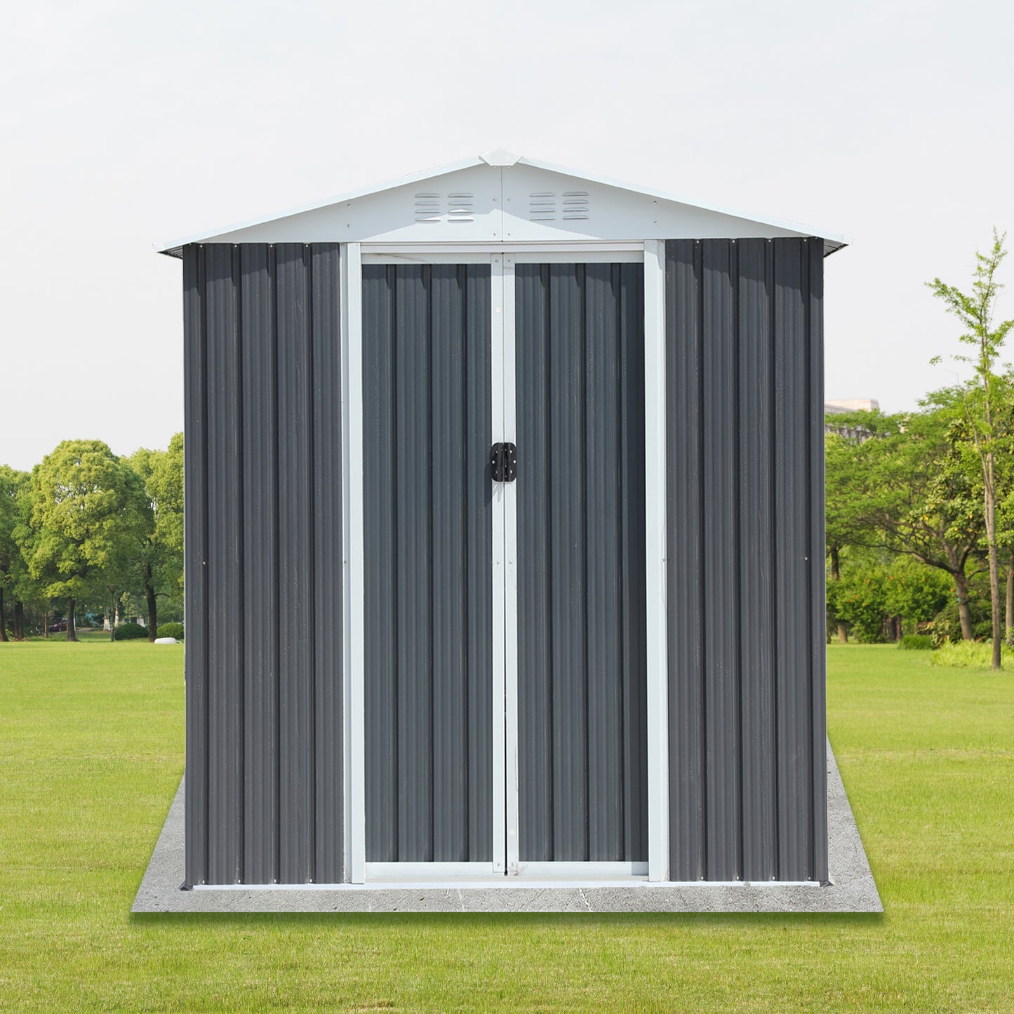 Outdoor Storage Sheds 6FTx4FT Roof Grey